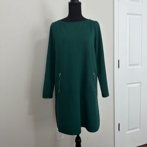 GAP Green Midi Dress with Zipper Details
